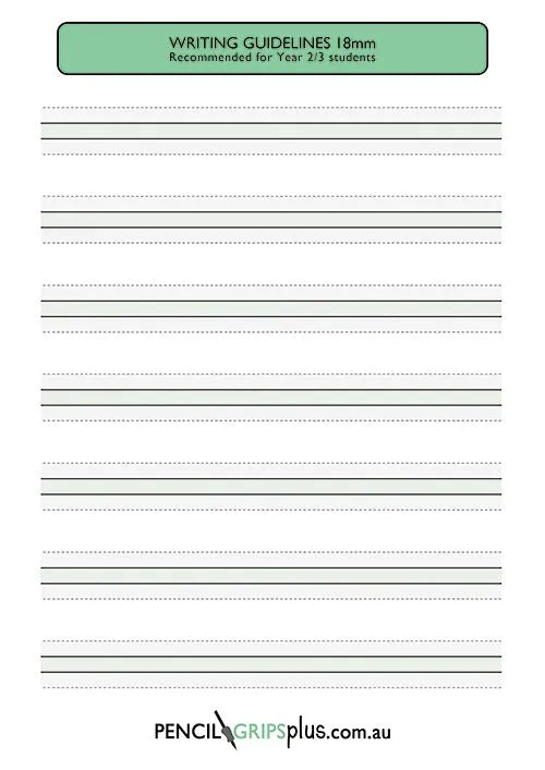 Handwriting Guideline Pads – Writing Practice