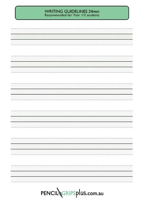 Handwriting Guideline Pads – Writing Practice