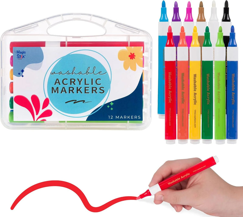 Mont Marte Fine Tip Markers Tri Grip in Case 12pce Mont Marte Fine Tip Markers Tri Grip in Case 12pce