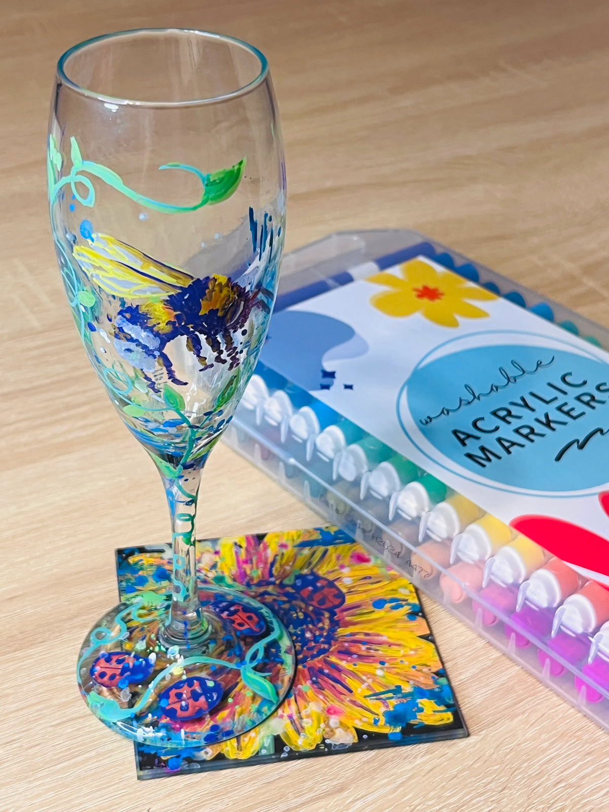 Magic Stix Washable Acrylic Markers – 12 Vibrant Pencil Grips Plus